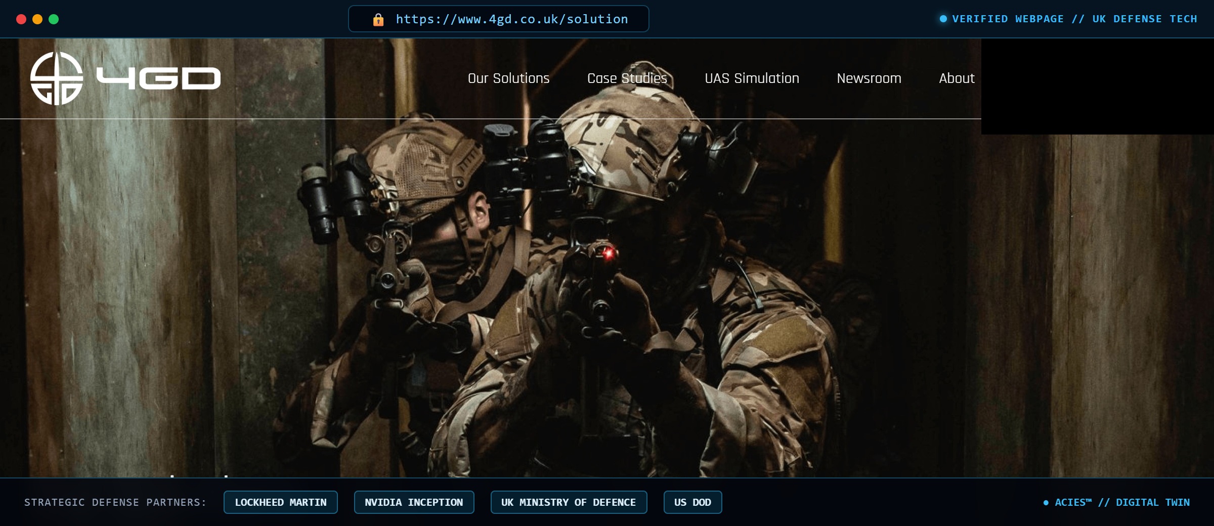 4GD Official Solutions Webpage Screenshot