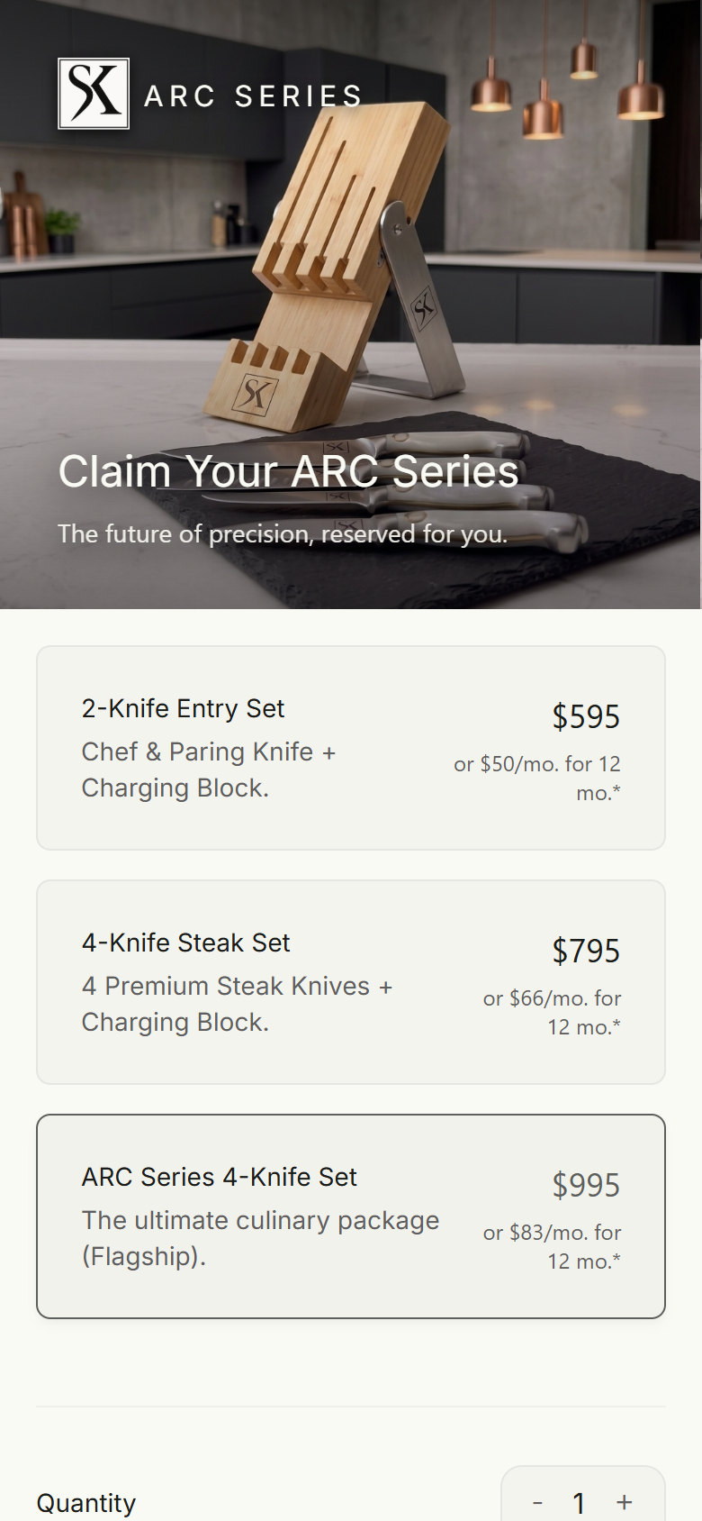 Sonic Knife Mobile App Storefront